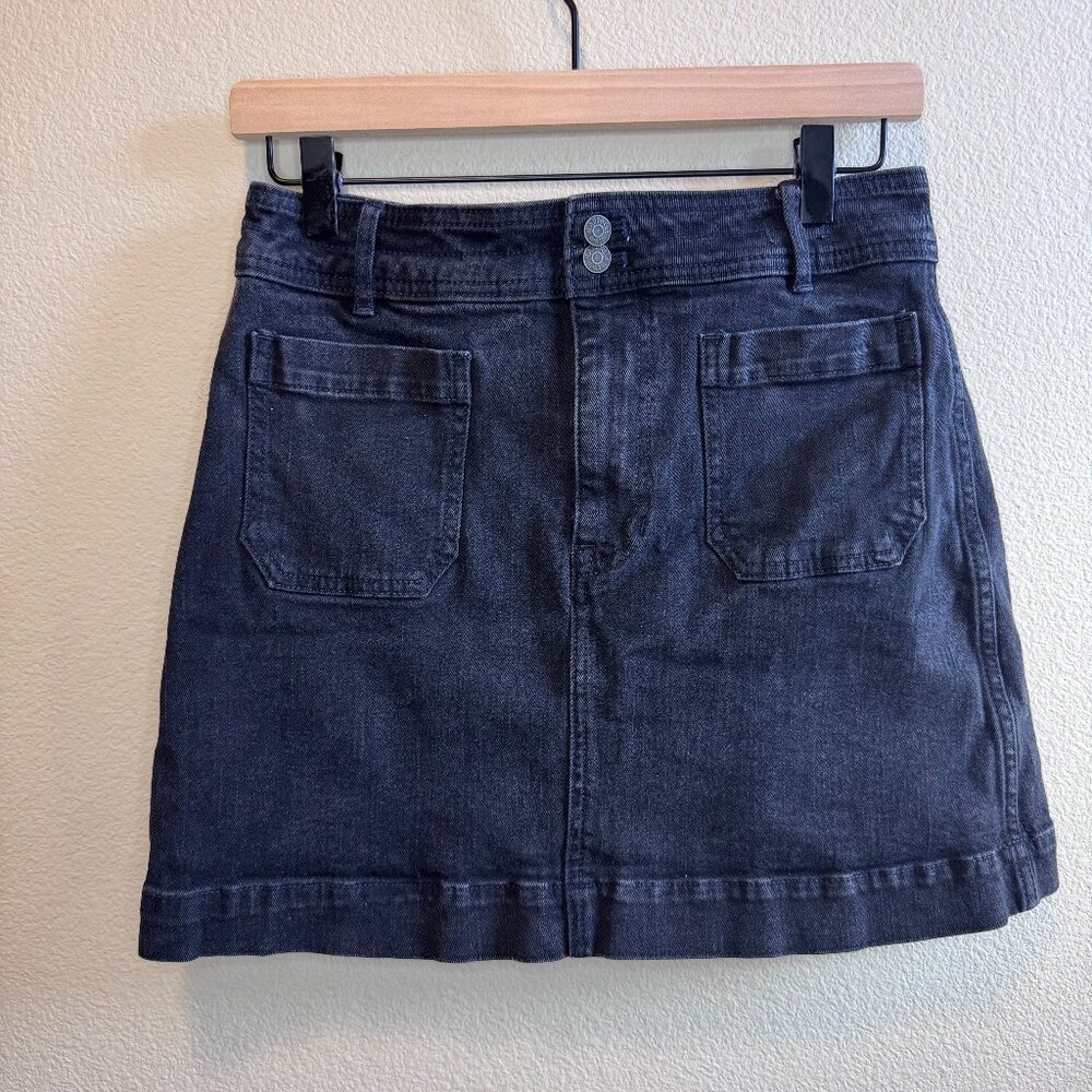 Madewell Stretch Denim A-Line Mini Skirt Dark Wash Size 4